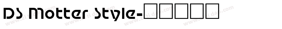DS Motter Style字体转换